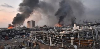 Enormous explosions in Beirut