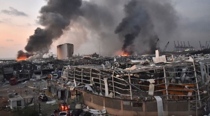 Enormous explosions in Beirut
