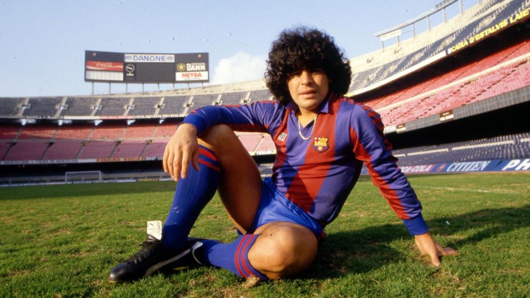 maradona fc barcelona jersey