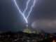 A Saudi storm hits Makkah with lightning and strong winds.
