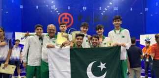 Pakistan wins the Asian Youth Squash Championship gold medal