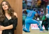 When Shadab Khan ties Hardik Pandya’s shoelace during an Asia Cup game, Indian actress Hina Khan reacts.