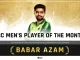 Third ICC Player of the Month Award for Babar Azam