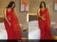 On Instagram, Sonam Bajwa appears hot in a red saree.
