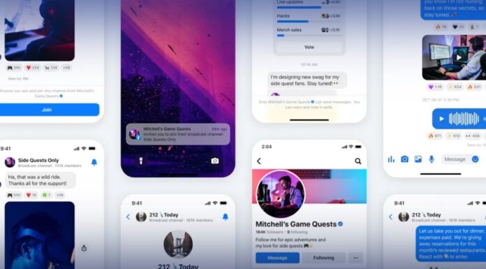 ‘Broadcast Channels’ are expanded by Meta to include Facebook and Messenger.