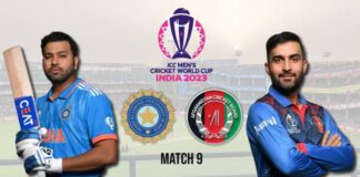 India’s World Cup 2023 matchup with Afghanistan is today.