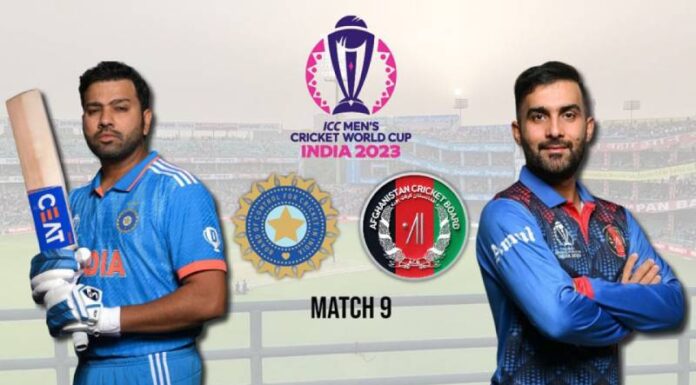 India’s World Cup 2023 matchup with Afghanistan is today.