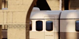 The first luxury train to arrive in Saudi Arabia in 2025