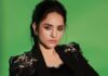 Yumna Zaidi looks stylish in a black pantsuit with shoulder ear jeweleries