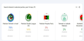 Google launches a portal displaying search patterns related to the 2024 Pakistani elections