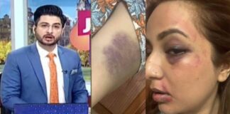 Ashfaque Satti, a TV programme host, was arrested for beating his third wife