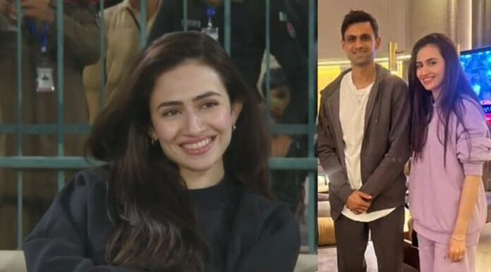 PSL 9: To support her spouse, Shoaib Malik, Sana Javed was sighted at Multan Stadium
