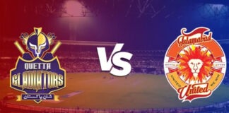 PSL Eliminator 1: Quetta Gladiators vs. Islamabad United today