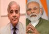 Indian PM Narendra Modi felicitates Shehbaz Sharif, the new prime minister of Pakistan, on his appointment