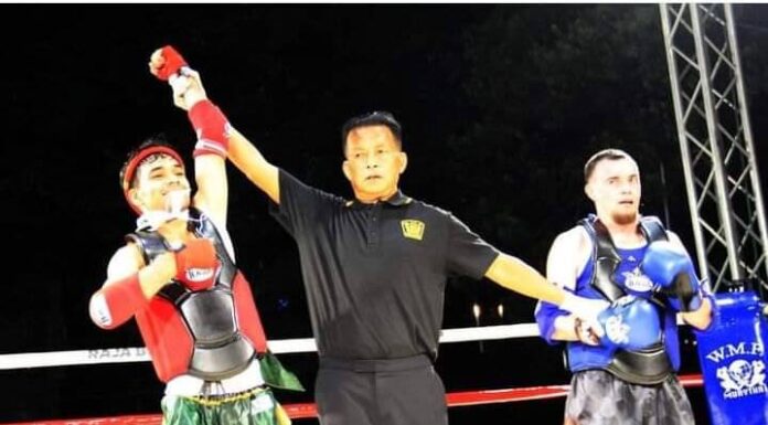 World Muaythai Boxing Championship title was won by Pakistani fighter Agha Kaleem