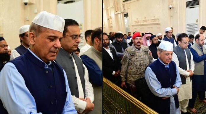 PM Shehbaz prays for Pakistan’s peace and prosperity while at Masjid-e-Nabavi