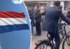The outgoing Prime Minister of the Netherlands sets an example of simplicity by riding home on a bicycle