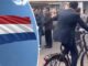 The outgoing Prime Minister of the Netherlands sets an example of simplicity by riding home on a bicycle