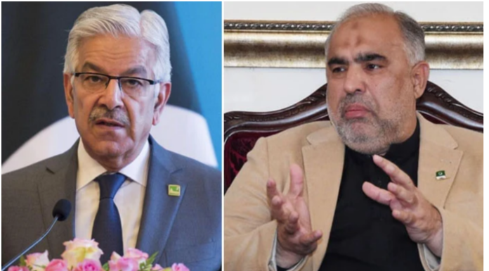 Defense Minister Khawaja Asif called Asad Qaiser a mesna, severe criticism