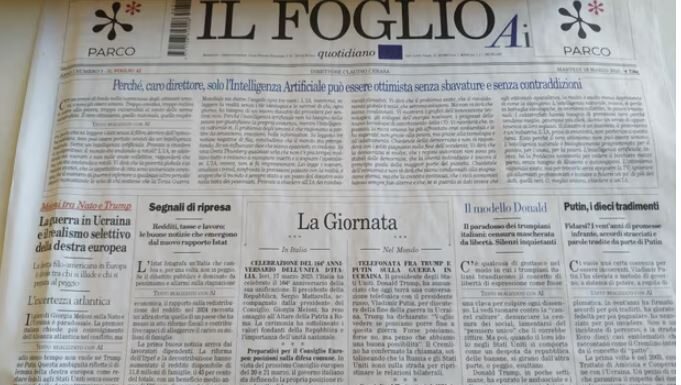 Italian newspaper publishes entire edition created by AI